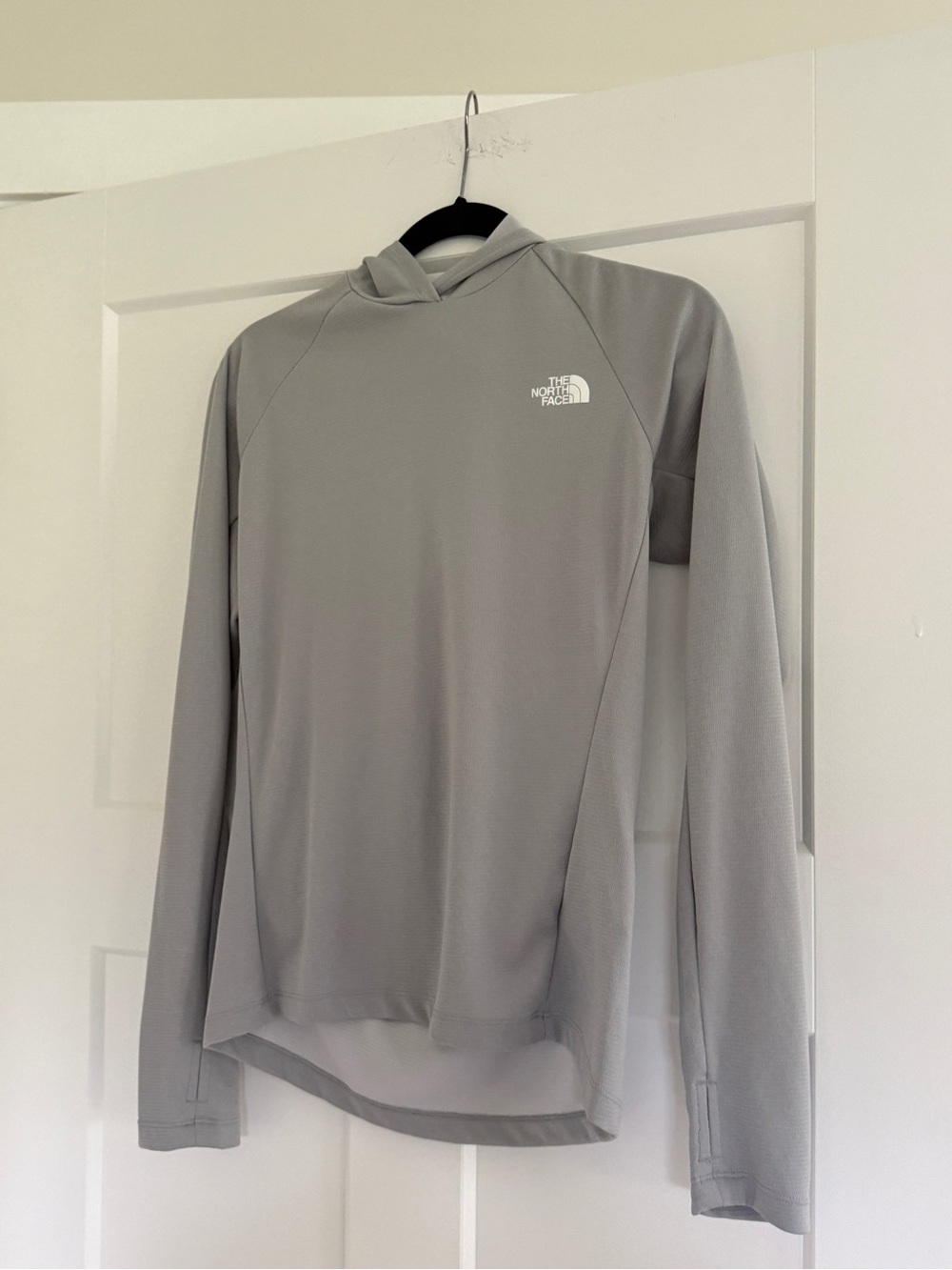 The North Face Light Gray Hooded Performance Top